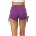 thumbnail image 4 of Cadmus Women's 3 Pack Workout Pro Naked Feeling Athletic Booty Shorts High Waist Yoga Running Spandex Shorts,Black,Grey,Purple,L, 4 of 8