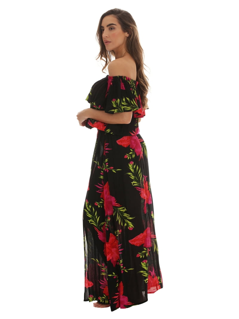 Riviera Sun Tie Dye Maxi Dress - Spaghetti Strap Floral Summer Dress, Rayon Beach Cover Up, Sizes S-3X