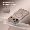 thumbnail image 6 of ZHU997 Magnetic for iPhone 17 Pro Case, Upgraded [Full Camera Protection] [Compatible with MagSafe] Protective Translucent Matte Women Girl Phone Case Cover, Withered Brown, 6 of 7