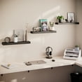 thumbnail image 4 of Ballucci 24" Floating Shelves for Wall, 3-Pack with Invisible Brackets, 6" Deep, Black, 4 of 7