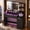 42" Black / Glass Top / RGB Drawer, variant on 53" Large Makeup Vanity Set with Mirror and Lights, NEORIVER Big White Makeup Vanity Desk with Chair and Power Outlet, 3 Color Lighting Modes & Adjustable Brightness for Bedroom