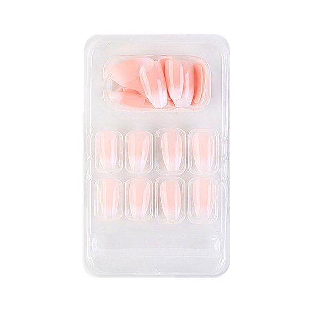 ziyahi False Nail Wearable Perfect Matching Simple to Wear No Irritating Odor Fake Fingernail Breathable Press Type Adjustable Paster Type 16 Type 25 F741 1Set