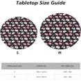 thumbnail image 4 of muroi Round Tablecloth Pink Cherry Round Fitted Tablecloth with Elastic Edge, Waterproof Oil Proof Table Cloth Wipe Clean Table Cover for Indoor and Outdoor Fits Small, 4 of 6