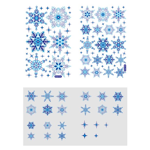 Navidad Copo De Nieve Azul Elk Pegatinas Electrostáticas Ventana De Vidrio Pegatinas Decorativas Para Dormitorio Aula Sala De Estar Moyic HA040831-05