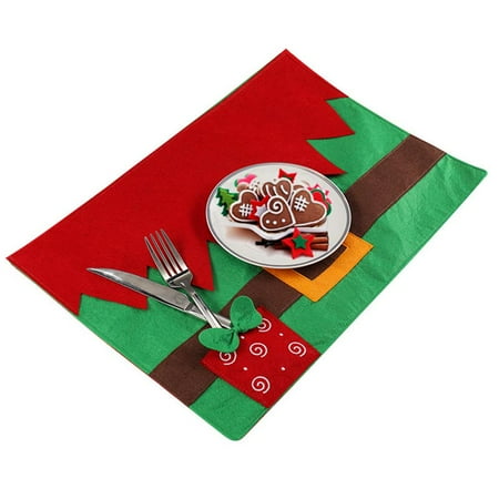 

Geruite Christmas Table Mats Washable Christmas Non-woven Place Mats Reusable Placemat for Table Home Restaurant Decoration 17.3 X 13.2inch forceful