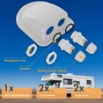 thumbnail image 3 of Glándula de entrada de cable solar impermeable, carcasa de entrada de cable doble resistente a la intemperie para paneles solares de vehículos recreativos, caravanas, barcos y barcos, 3 of 5