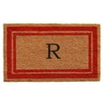 thumbnail image 1 of Calloway Mills 153032436R 24 x 36 Po Bordure Rouge Monogramme Rectangulaire Paillasson&44; Naturel - Lettre R, 1 of 1