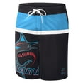 thumbnail image 2 of Men's G-III Sports by Carl Banks Black Miami Marlins Sea Wind Swim Shorts, 2 of 3