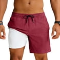 thumbnail image 6 of Men's 2 in 1 Athletic Shorts 7 Inch Inseam Performance Workout Short Pants with Compression Liner & Phone Pocket, Quick Dry Training Running Wear for Basketball, 6 of 9