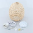 thumbnail image 4 of Bamboo Pendant Light Fixtures, Material Bamboo Chandelier, Hand Woven Rattan Pendant Light for Kitchen Island, Living Room, Dining Room, 4 of 8