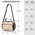 thumbnail image 3 of Insulated Lunch Bag 6L Leak-Proof Lunch Box with Shoulder Strap Multiple Pockets Lunch Tote Yellow and Cream Chicks, 3 of 9