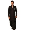 thumbnail image 2 of Saris and Things Sherwani Noir Classy Indowestern pour Hommes. Ce Produit Est Fait sur Commande., 2 of 3