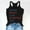 Black, variant on TIANZEN Women Summer And America Too Letter Printed Round Neck Sleeveless Tank Top Women Running Top Shiny Top Women Athletic Cropped Top
