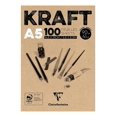 thumbnail image 1 of Block de Papel Marrón Clairefontaine Kraft A5 100 Hojas 90g Cafe, 1 of 7