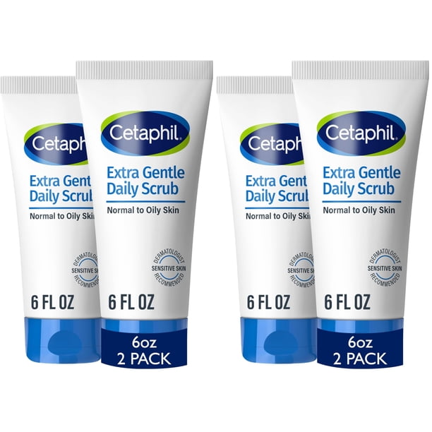 Exfoliante facial Cetaphil, extra suave, 180 ml (paquete de 4)