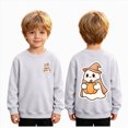 thumbnail image 2 of Toddler Boys Halloween Shirt for 1t 2t Halloween Kids Skeleton Pumpkin Ghost Shirt Crewneck Long Sleeve Graphic Top Toddler to Youth Boys Clothes Size 1-2 Years, 2 of 9