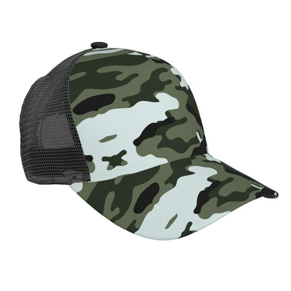 Men Women Army Camouflage Adjustable Trucker Hat Lightweight Mesh Back Baseball Cap One Size