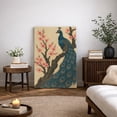 thumbnail image 4 of Canvas Print Peacock Wall Art Japandi Decorative for Living Room Bedroom - 24"x36", 4 of 8