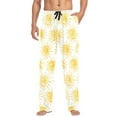 thumbnail image 5 of Sun Drawings on White Men's Pajama Pants Cotton Long Sleepwear Lounge Pants S, 5 of 7