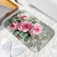 thumbnail image 6 of 1pc Pink Roses Absorbent Non-Slip Bathroom Thickened Flannel Rug Decor,Soft,Quick Drying,Suitable For Indoor/outdoor Use,Bathrooms,Bedrooms,Kitchens,Terrace,Laundry Rooms,16"x24", 6 of 9
