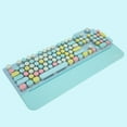 thumbnail image 3 of Mechanical Gaming Keyboard, BT5.1 2.4GCordless Wired 107 Keys Full Size Office Keyboard With Blue Switch, Cordless Keyboard For Desktop Laptop Tablet, 3 of 8