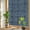 Blue, variant on Taupe Grid Line Window Privacy Film, Stitching Line Brown Fabric Grain Farmhouse Static Cling Stained Glass Window Sticker Decorative Removable Rainbow Film for Glass 23.6”x59”
