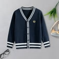 thumbnail image 2 of Gvdentm Red Cardigan for Girls Boys Girls Sweater Uniform Cardigan Sweater Soft Cotton V-Neck Soft Cotton Knit Outerwear(Navy,4-5 Years), 2 of 5