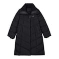 thumbnail image 6 of UPPADA Womens Hooded Long Quilted Coat Maxi Length Long Sleeve Puffer Jackets Warm Padded Coat Thick Winter Outerwear with Pockets,Hooded Jacket Black,XL, 6 of 9