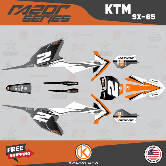 Kalair GFX Graphics Kit for Ktm SX65 (2016-2023) Razor Series