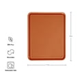 thumbnail image 4 of KitchenAid Classic Plastic Cutting Board with Trench, Non-Slip Edges, Dishwasher Safe, 11x14, Scorched Orange, 4 of 6