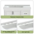 thumbnail image 5 of 36Inch Bathroom Vanity with Single Sink, Modern Storage Cabinet with 4 Drawers and 2 Doors, Anti-Spill Hole, Freestanding Cabinet for Home, White, 5 of 7