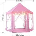 thumbnail image 4 of Tienda de campaña para niños, tienda de campaña con castillo de princesa, casa de juegos interior para niños, casa de juegos grande para niñas con luces LED de colores, 4 of 7