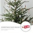 thumbnail image 4 of 2 adornos navideños de trineo en miniatura de madera, estilo vintage, colgantes navideños., 4 of 8
