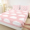 thumbnail image 3 of Homewish 4-Piece King Size Bed Sheet Set, Kawaii Cloud Dreamy Princess Cartoon, Ultra Soft, 3 of 7