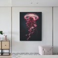 thumbnail image 6 of Xecao Mesmerizing Pink Jellyfish for Ready-to-Hang Canvas Art 12x16 Inches - Waterproof HD Print Solid Wood Frame for Gifting,Vertical, 6 of 8