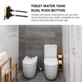 thumbnail image 3 of IFANLANDOR Toilet Tank Dual Button Golden Rectangular Dual Flush 1Pcs For Home Improvement, 3 of 7