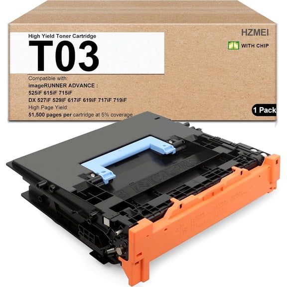 T03 Toner Cartridge 2725C001AA Compatible for Canon ImageRunner Advance 525iF 525iFZ 615iF 615iFZ 715iF 715iFZ DX 527iF 527iFZ 529IF 529IFZ 617iF 617iFZ 619iF 619iFZ 717iF 717iFZ 719iF 719iFZ Printer