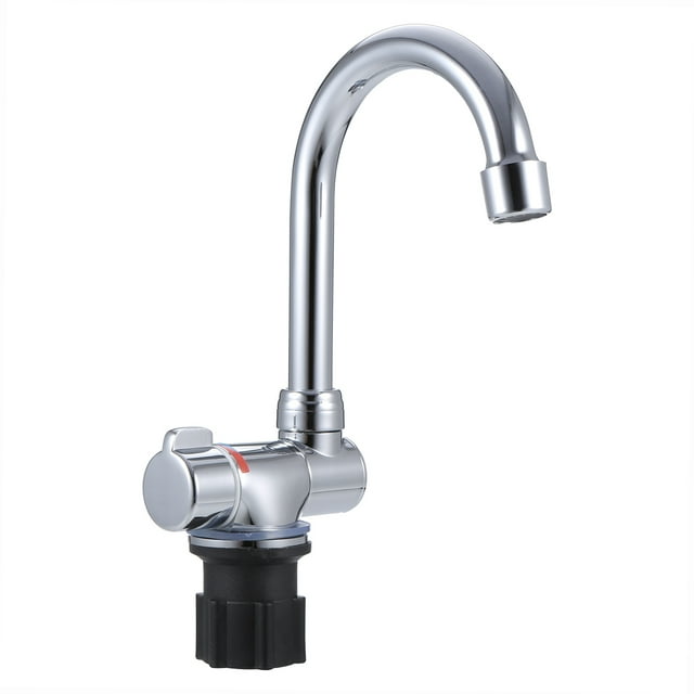Yeacher Foldable Kitchen Faucet 360°Rotation Bathroom Bar Sink Water Taps Single-Handle Cold & Hot Water Mixer Copper Swivel Faucet for RV Caravan Camper Marine Boat Camping