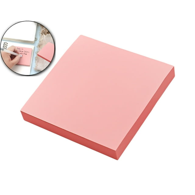 Dvruxg Sticky Notes 3x3 in Post, Sticky Pads, Strong Adhesive, Recyclable, Self-Stick Pads, Easy to Post for Home, Office, Notebook, 100 Sheets/pad