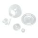 thumbnail image 1 of JUEGO DE ACCESORIOS PARAS DE EXTRADOR DE LECHE CON 1 Difragma de Silicona, Una Válvula de 3, 1 Carcasa, 1 Cubierta de Brida, 1 Válvula de Pico de Pato, Rendimiento, 1 of 7