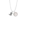 thumbnail image 2 of Delight Jewelry Silvertone Cowboy Boots To the World You are a Mother Locket Necklace, 2 of 4