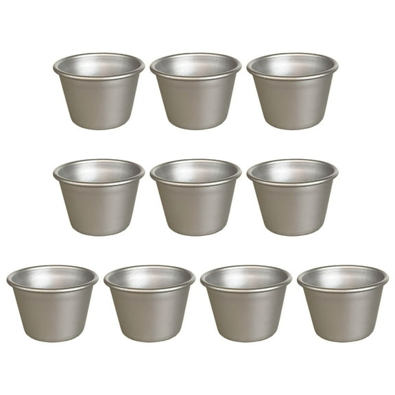 Set of 10 Nonstick for Eggs Tart and Cupcakes Bakings Cup Cookie Aluminums Darioles Molds