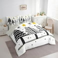 thumbnail image 3 of Manfei Plaid Christmas Tree Twin Bedding Sets 7pcs for Boys Girls, Merry Xmas Bedding Comforter Set, White Gray Festival Sheet Sets, Microfiber Bedroom Decor, 3 of 8