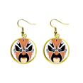 thumbnail image 1 of Opera de Beijing Peking opera facial Ear Dangle Golden Drop Earring Jewelry Mujer Unbranded M, 1 of 3