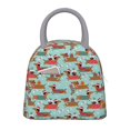 thumbnail image 1 of Fotbe Dachshund Christmas Play Bolsa de Almuerzo con Estampado, Lonchera Aislada, Contenedor de Comida Reutilizable Tipo Cooler a Prueba de Fugas, 1 of 6