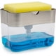 thumbnail image 1 of 2 dispensadores de jabón para platos y soporte de esponja para fregadero de cocina, esponja incluida, 13 onzas, plata metálica, 1 of 5