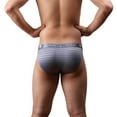 thumbnail image 5 of HUPOM Mens Underwear Boxer Briefs Male Thongs Medium waist Comfort Waist Solid Thong Gray L, 5 of 9