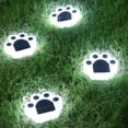 thumbnail image 4 of luces solares para jardín, luces solares para el suelo, luces solares para exteriores con forma de huella de pata, luces LED recargables para jardín, lámpara para caminos, iluminación para césped,, 4 of 7