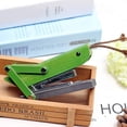 thumbnail image 1 of Solid Wood Stapler, Desktop Binding Tool With Handle, for Workspace Paper Sorting, Multicoloured, 1 of 7