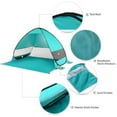 thumbnail image 4 of XEENSO Automatic Beach Tent - UV Protection, Pop-up, Camping Tent for 2-3 People, Green, 4 of 6